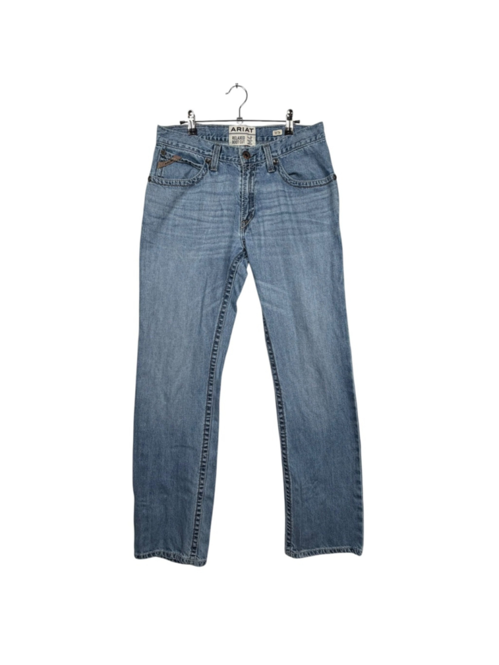 Ariat M4 Relaxed 3D Goldfield Bootcut Jeans Blue Cotton Cowboy Western Men 32x36